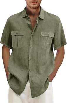 トップス OAMC CASCADE COTTON SHORT-SLEEVE SHIRT トップス OAMC CASCADE COTTON SHORT-SLEEVE SHIRT Men's Linen